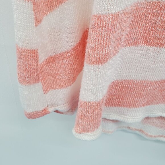 Maurices 1X 14/16 Plus Pink White Striped Nautical Anchor Graphic Tee Stretch - Picture 7 of 16